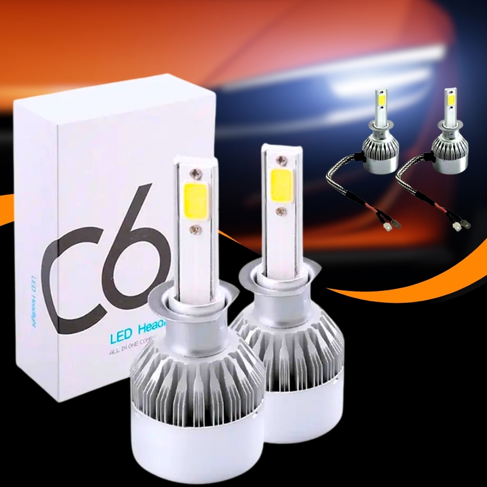 Автомобільні LED лампи для фар C6 H1 Комплект світлодіодних автоламп 2 шт
