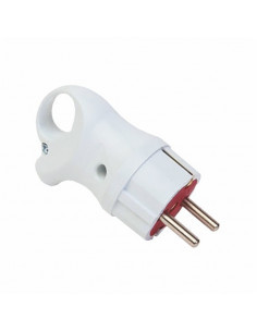 Вилка із заземленням з вушком 16А кутова FAR, фото 1