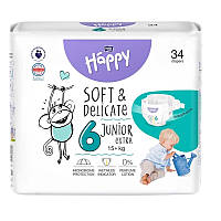 Підгузки Bella Baby Happy Soft & Delicate Junior extra 15+ кг 34 шт (5900516605544)