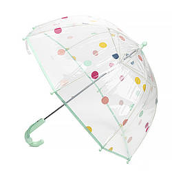 Дитяча парасолька RST066 Аквамариновий горох Механічна тростина від дощу та вітру