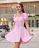 Жіноча сукня міні з креп-жатки Світло-рожевий, фото 8