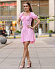 Жіноча сукня міні з креп-жатки Світло-рожевий, фото 7