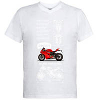 Мужская футболка с V-образным вырезом Ducati Panigale V4