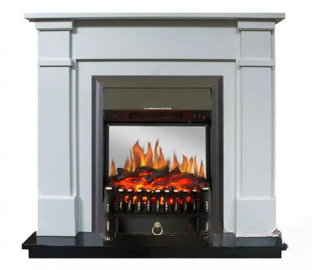 Підлоговий декоративний електрокамін з порталом, камінокомплект з обігрівом IDaMebel Julia Fobos Black, фото 1