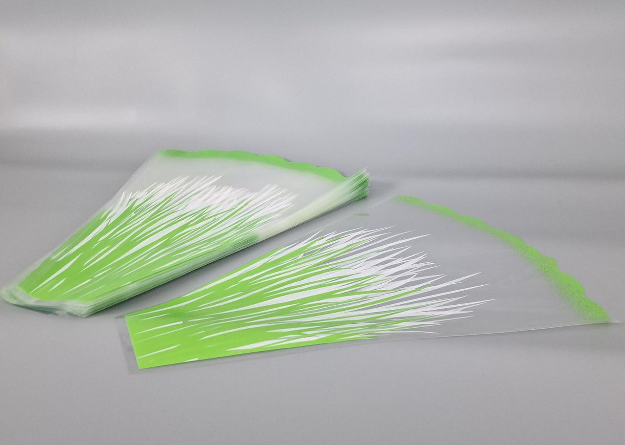 Упаковка конус під квіти h50/ 9низ/45верх"Каме" салатовий 161 (6) (100 шт), фото 1