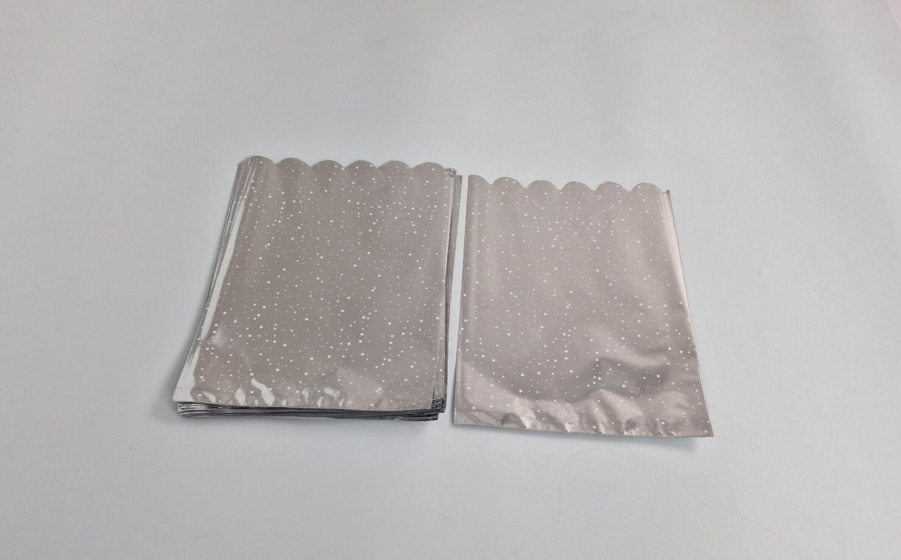 Пакет із малюнком для пакування подарунків (20*30) No419 (1) фольгований (ажурний) "Капелька" (100 шт.), фото 1