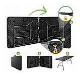 Стіл садовий розкладний туристичний 180см х 70см eCarla SC02BR ЧОРНИЙ, фото 5