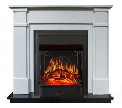 Декоративний електрокамін обігрівач з порталом, камінокомплект IDaMebel Julia Majestic Black (зі звуком)