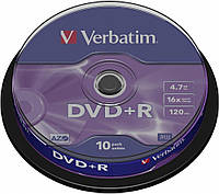 Набор DVD+R дисков Verbatim 10 шт. 16x Matt Silver 4.7GB