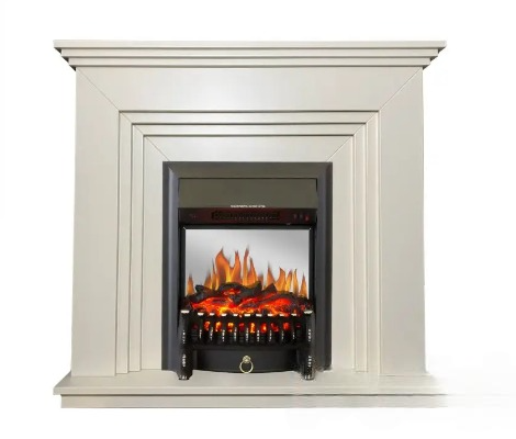 Декоративний електричний камін з обігрівом, електрокамін з порталом IDaMebel Gloria Fobos Black, фото 1