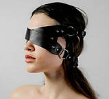 Шкіряна маска у формі хреста БДСМ, фото 2
