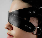 Шкіряна маска у формі хреста БДСМ, фото 6
