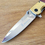 Ніж складний інерційний Browning, флипер, фото 2