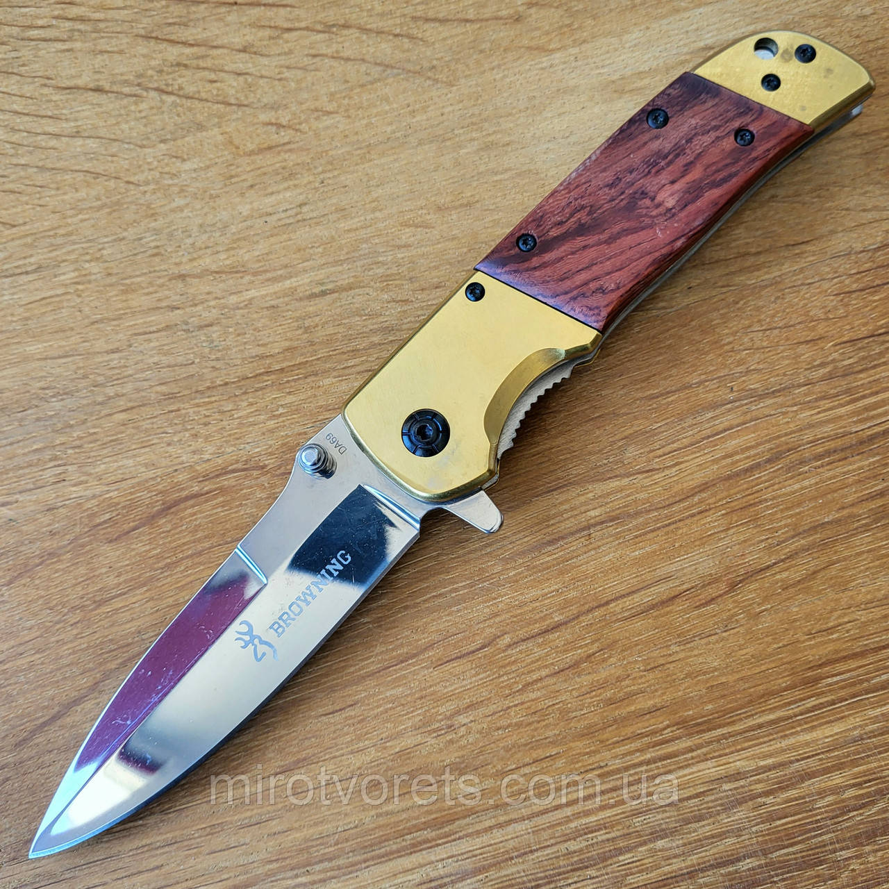Ніж складний інерційний Browning, флипер, фото 1