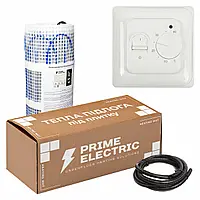 Теплый пол под плитку Prime Electric PM-175 нагревательный мат c механическим терморегулятором белым 0,5 м²
