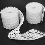 Липучки самоклеючі декоративні кружки кружки застібки липучки 20мм білі 1000 шт, фото 9