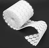 Липучки самоклеючі декоративні кружки кружки застібки липучки 20мм білі 1000 шт, фото 6