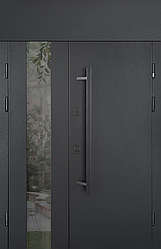 Вхідні двері з фрамугою та покриттям Lampre модель Desire комплектація COTTAGE