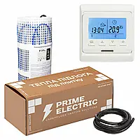 Теплый пол под плитку Prime Electric PM-175 нагревательный мат с программируемым терморегулятором белым 0,5