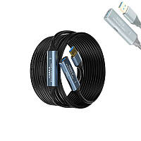 Подовжувач USB 3.0 активний ретранслятор AM - AF з Type-C 10м