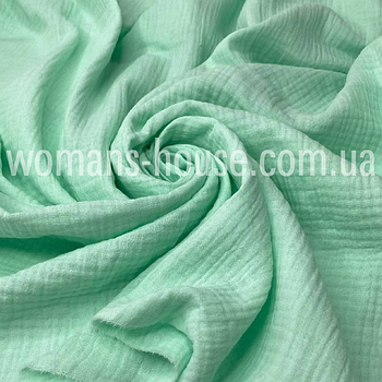 Тканина Муслін жатка двошаровий М'ятний