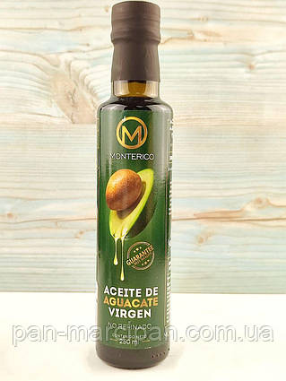 Олія авокадо нерафінована Monterico Aceite de aguacate virgen 250мл Іспанія