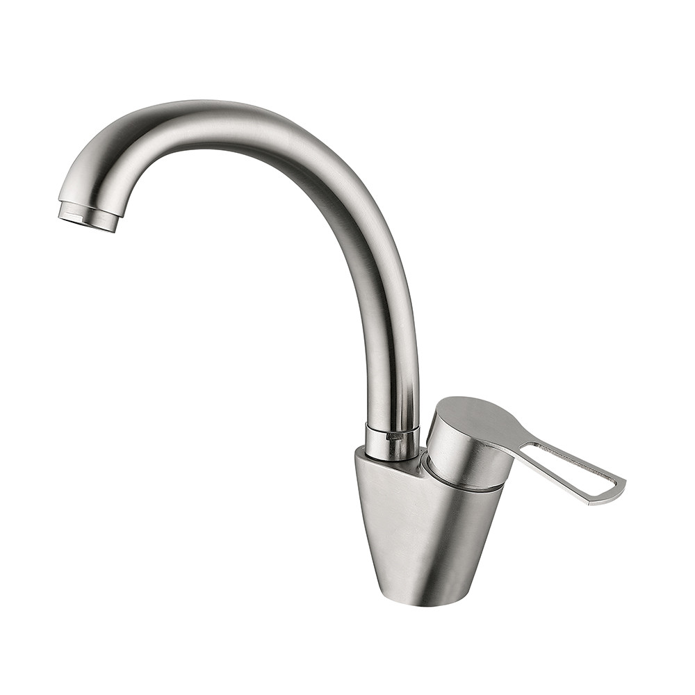 Змішувач для кухні WEZER KIT4A-16, нержавіюча сталь, хром, фото 1