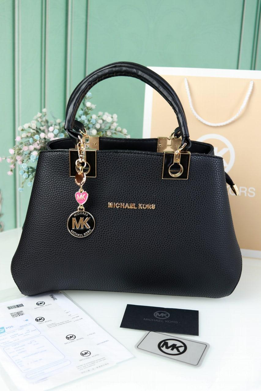 Сумка жіноча Michael Kors Майкл Корс чорна на 3 відділення