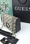 Сумка жіноча клатч Guess Гесс сіра, фото 3