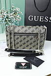 Сумка жіноча клатч Guess Гесс сіра, фото 5