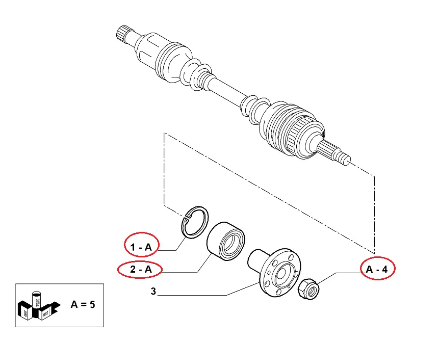Підшипник передньої маточини R16 Fiat Ducato 244, Peugeot Boxer, Citroen Jumper (2002-2006), 1328054080, 33266, ABS, Голандія
