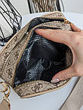 Сумка жіноча Guess бежевий Гес крос-боді 2 в 1, фото 6
