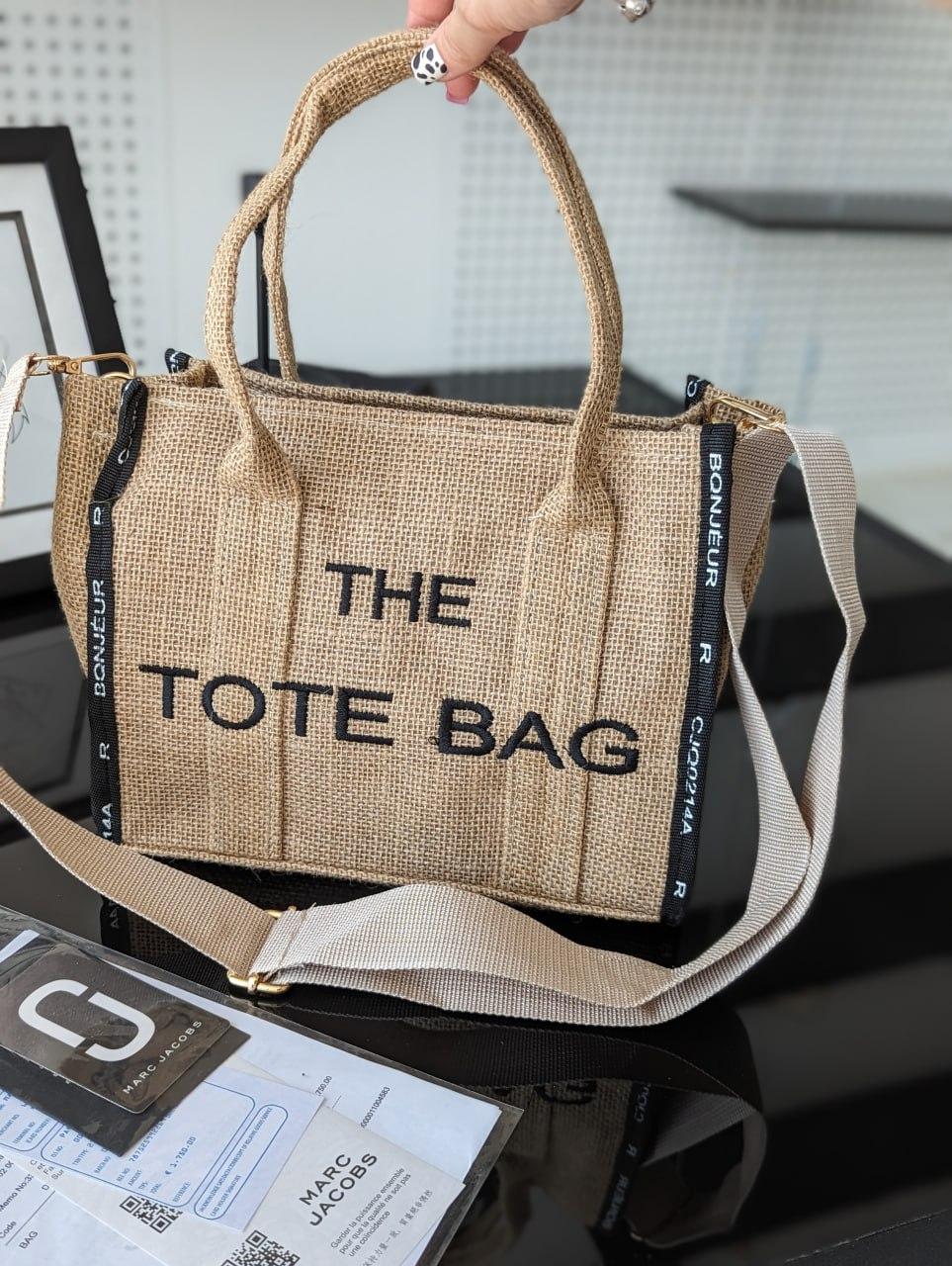 Сумка жіноча Маркбалс-шопер мішковина Marc Jacobs Tote Bag міні текстиль