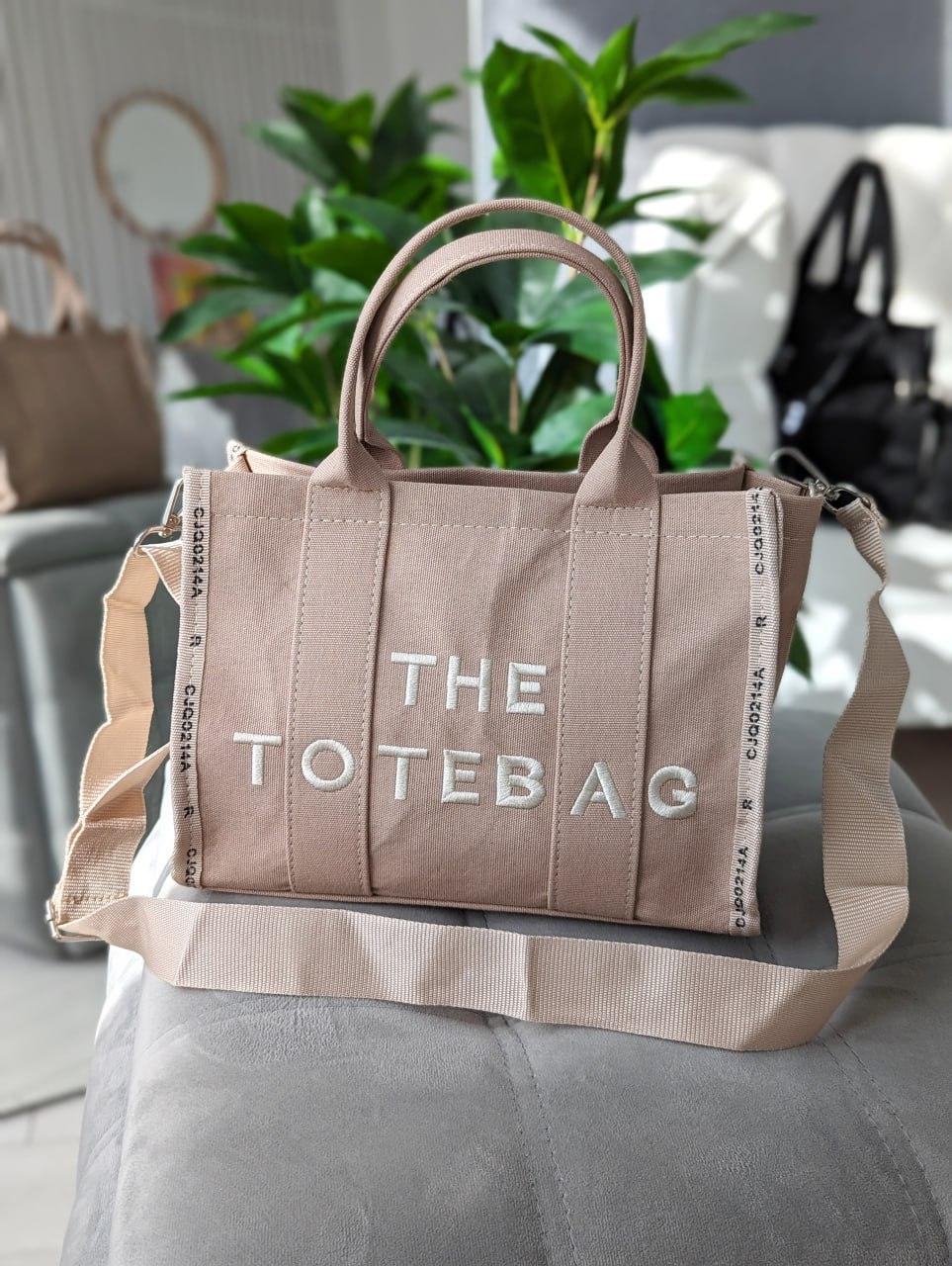 Сумка жіноча Маркбалкс шопер молочна Marc Jacobs Tote Bag міні текстиль