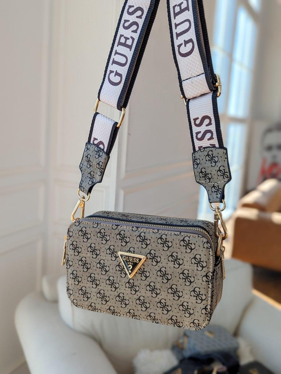 Сумка жіноча сірий теплий Guess Гесс крос-боді Люкс