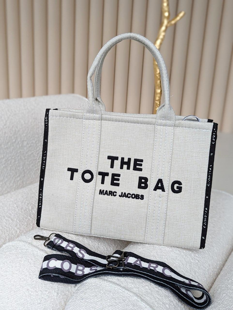 Сумка жіноча Маркбалкс шопер молочний текстильний Marc Jacobs Tote Bag шопер