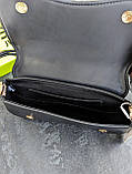 Сумка жіноча Сумка багет JW PEI чорний на плече, фото 6