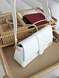 Люксова сумка жіноча Jacquemus Le Bambino білий Жакмюс, фото 3