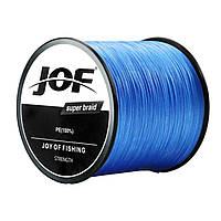 Плетеный шнур для рыбалки JOF 300 м Х4 2.0# (0.23 мм, 28 lb, 13 kg) 4 нити, синий