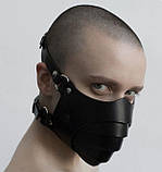 Шкіряна маска на обличчя БДСМ, фото 2