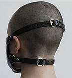 Шкіряна маска на обличчя БДСМ, фото 4