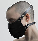 Шкіряна маска на обличчя БДСМ, фото 3