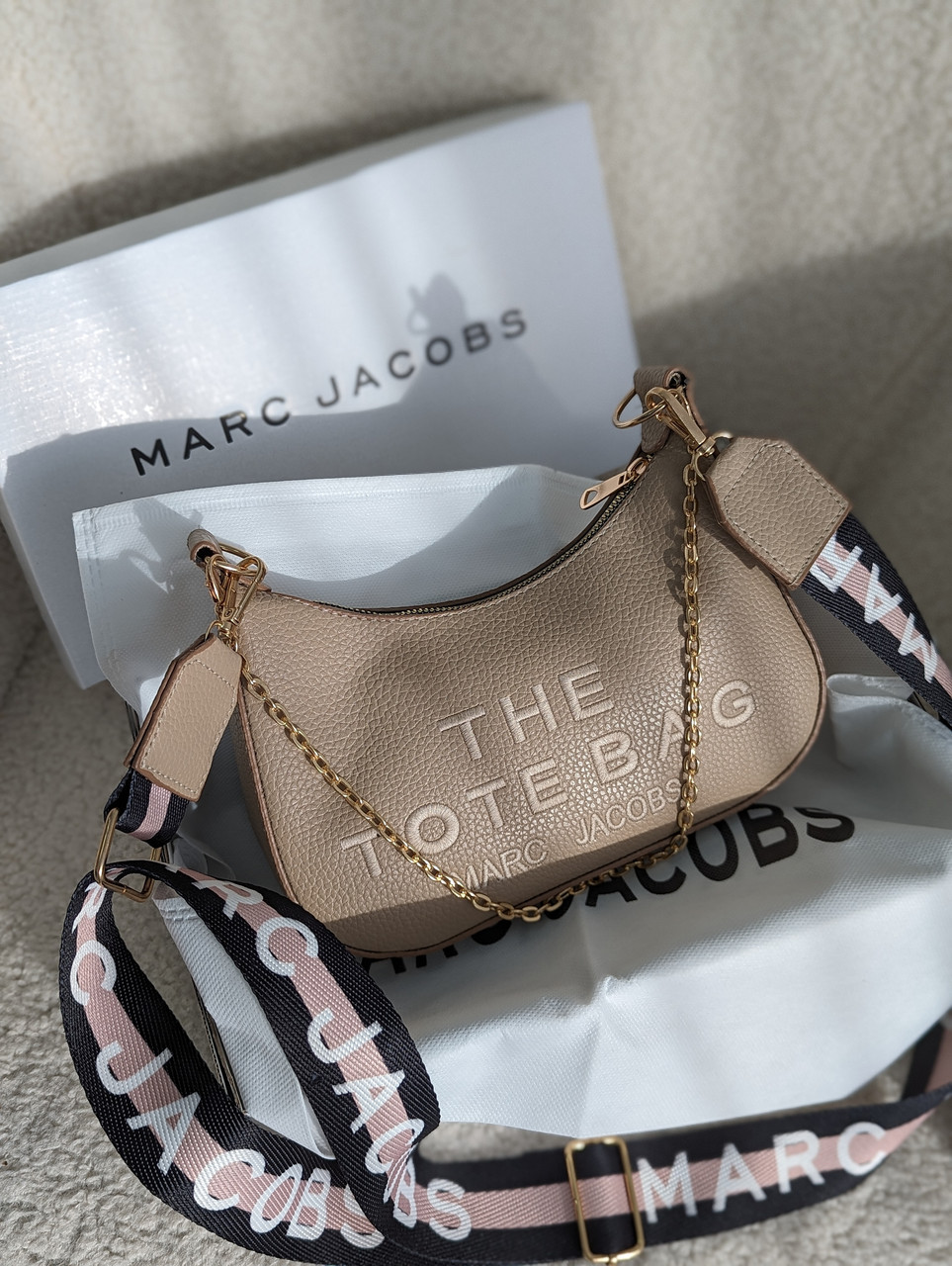 Сумка жіноча Маркбалет бежевий Marc Jacobs Tote Bag клатч