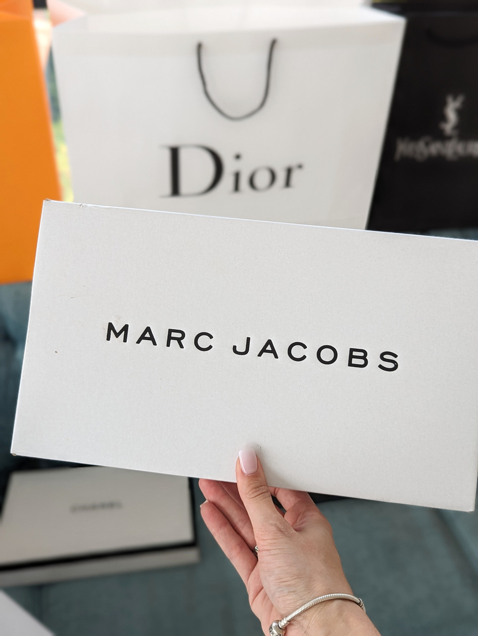 Фірмова коробка Marc Jacobs, пачка на подарунок. Подарункова брендова упаковка Марк Джейкобс