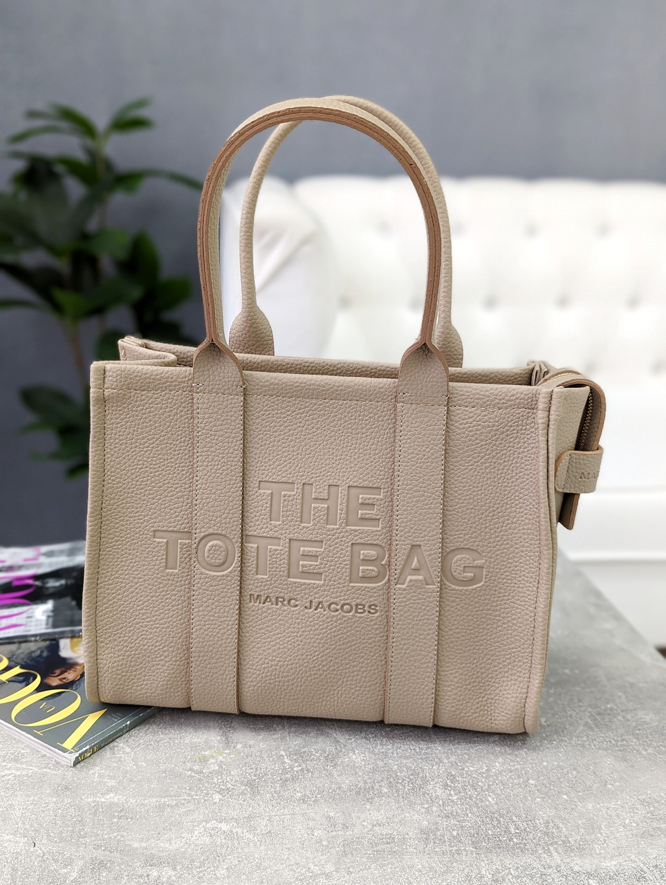 Сумка жіноча Маркбалс шопер бежевий Marc Jacobs Medium Tote Bag шопер