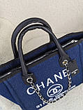 Сумка жіноча шопер Chanel Deauville Шанель джинс, фото 2