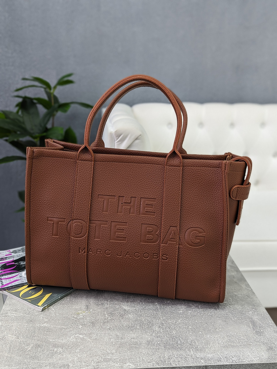 Сумка жіноча Маркбалс сакваж теракотовий Marc Jacobs Large Tote Bag