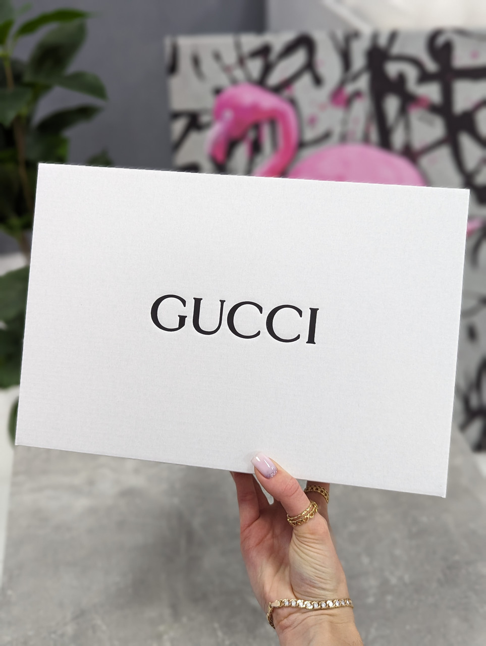 Фірмова коробка Gucci, пачка на подарунок. Подарункова брендова упаковка Гуччі
