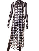 Довга сукня із срібних акрилових  дзеркал