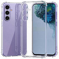 TPU чохол GETMAN Ease logo посилені кути Full Camera для Samsung Galaxy S24+ Безбарвний (прозорий)